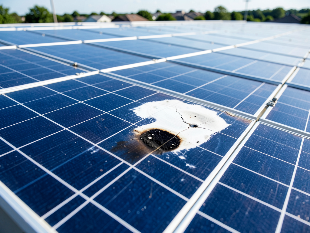 Panneaux solaires défectueux